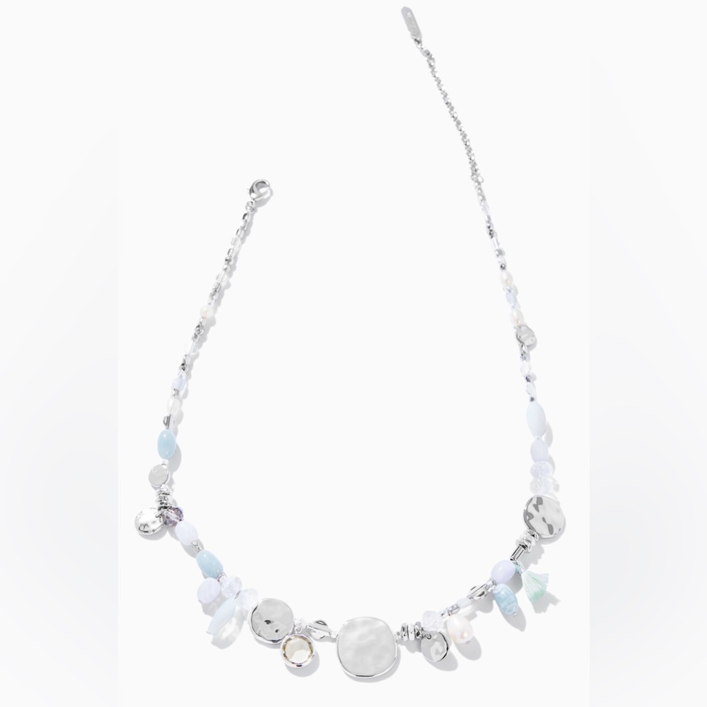 💧STELLA&DOT Metal Bubbles mini statement necklace silver - Picture 2 of 7